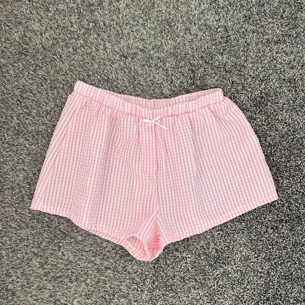 Altar'd State Pink Gingham Shorts